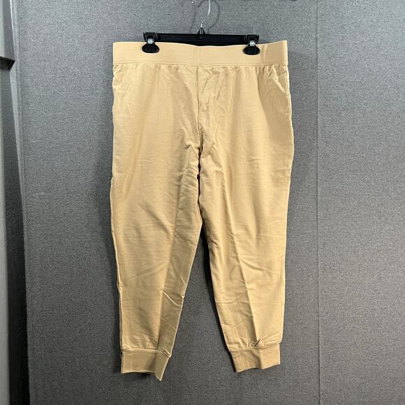 Sport Savvy All Day French Terry Pull On Jogger with Oatmilk, Petite Large - Picture 2 of 8